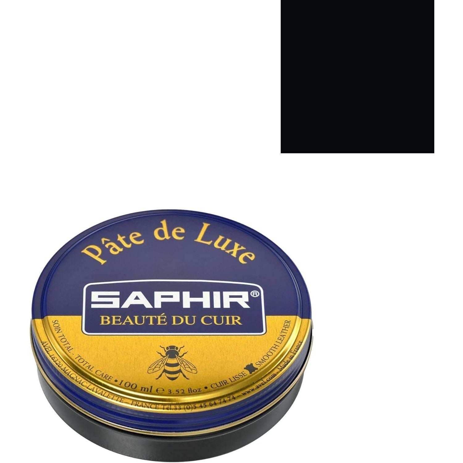 Buy now Luxe Shoe Wax by Saphir 50ml Black at indiglob india