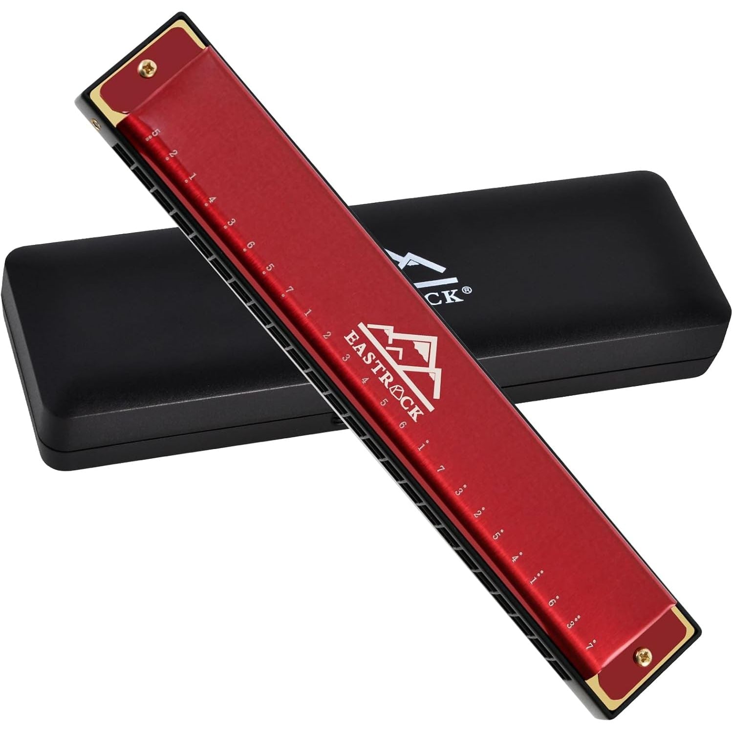 Buy now EastRock Blues Harmonica 24 Hole C Key with Case, Mouth Organ Harp, Diatonic Harmonica for Beginner, Adult, Kids, Professional, Students, Friends, Gifts 24hole-rd at indiglob india