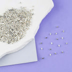 500 Pieces Tube Crimp Beads for Jewelry Making 2MM Crimping Beads for DIY Necklace Earring Bracelet Crimp Stopper Silver Tube Crimp End Brass Crimp Tube Spacer Tiny Loose Crimp Tube Bead (Silver)