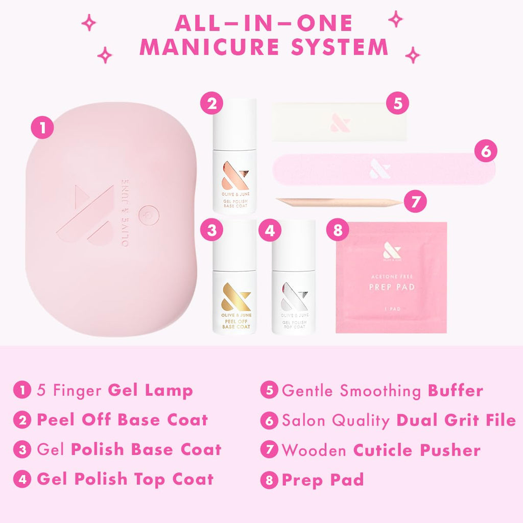 Olive & June Gel Starter Kit with LED Lamp