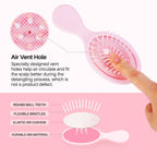 RHOS Folding Brush with Mirror features air vent holes, flexible bristles, and durable ABS material. Order online, available now!