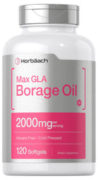 Horbäach Borage Oil Capsules 2000 mg | 120 Softgels | 320mg of GLA