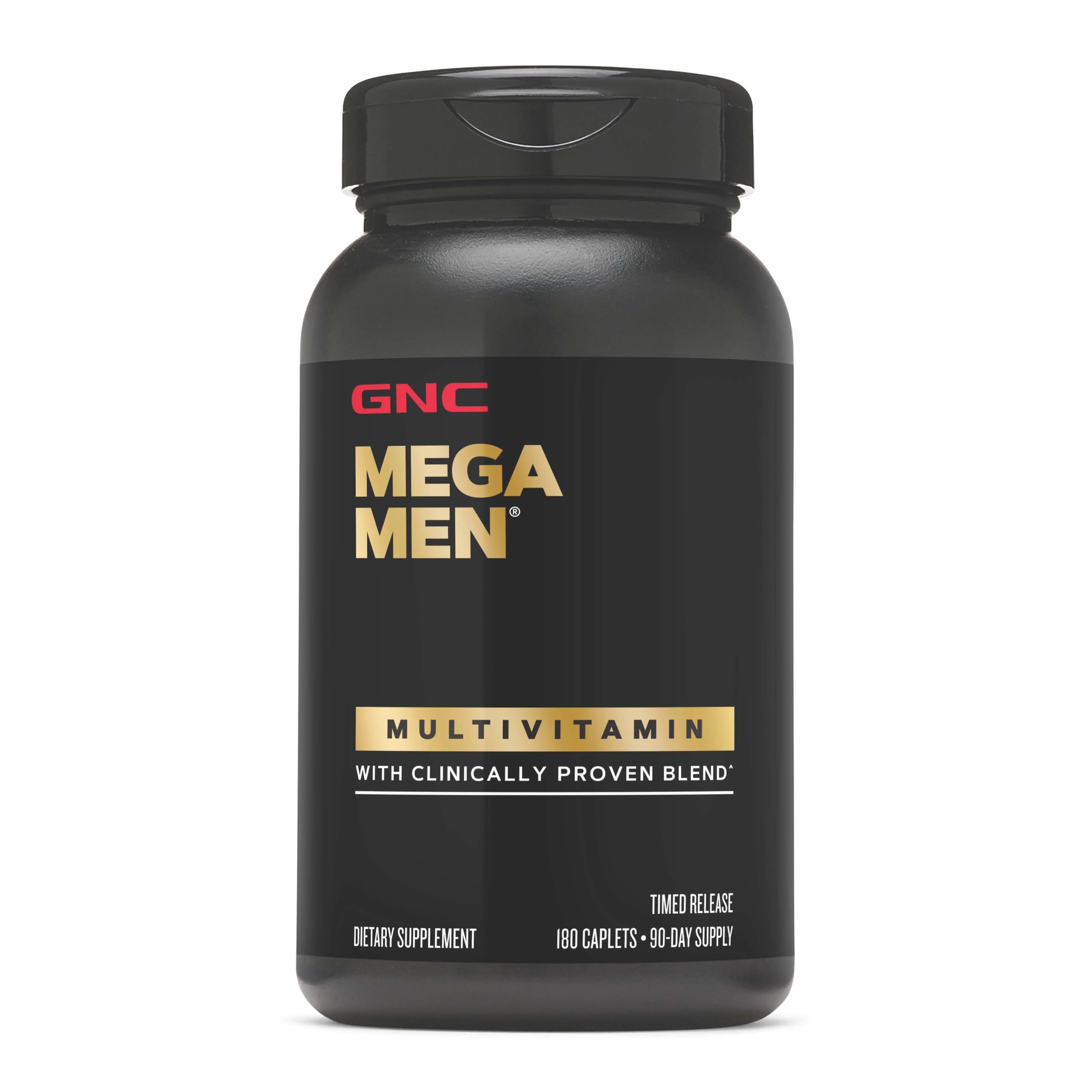 Buy now GNC Mega Men Multivitamin Caplets, Clinically Proven to Feel Better, Immune Support, Energy Support, B Vitamins, Vitamin D-3, Timed Release, 180 Caplets at indiglob india
