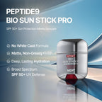 MDP+ Peptide 9 Bio Sunstick Pro | Korean Sunscreen Stick SPF 50+, Lightweight, Non-Greasy Broad Spectrum UV Protection for Face & Body
