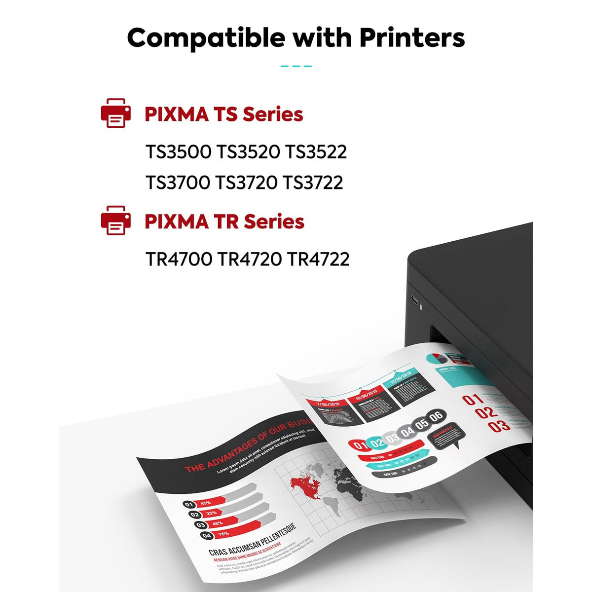 PG-275XL CL-276XL Replacement for Canon Ink 275 and 276 Ink Cartridge 2Pack