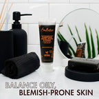 Buy now SheaMoisture Facial Wash and Scrub African Black Soap for Blemish Prone Skin to Clarify Skin 4 oz at indiglob india