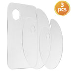 3pcs Acrylic Paint Palette Clear Art Palette for Adults & Kids, Transparent Non-Stick Oil Paint Palette with Protective Film for DIY Craft Art Painting Plate