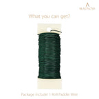 BEADNOVA Floral Wire 38 Yards 22 Gauge Paddle Wire for Wreath Making Craft Florist Floral Flower Arrangements Garland