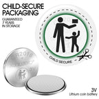 CR2016 3v Coin battery12 Pack for Child Safety, Compatible with Remotes, Key Fobs, Glucose Monitors - 7 Years Shelf Life