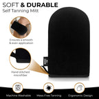 Buy now Self Tanning Mitt Applicator – Ultra Soft Self Tanner Mitt for Applying Tanning Mousse or Lotion – Machine Washable & Reusable Sunless Tanning Glove for Streak-Free Tan - Black at indiglob india
