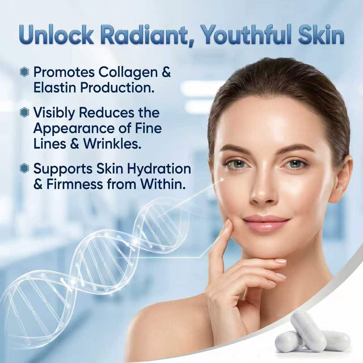 LEVADI GHK-Cu Copper Peptide Supplement, 120 Vegan Capsules