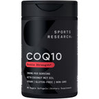 Sports Research® CoQ10 200mg, 90 Count Plantgels™ | Formulated w/Coconut Oil for Better Absorption · Supports Cardiovascular Function* · Vegan Certified, Non-GMO, Gluten-Free