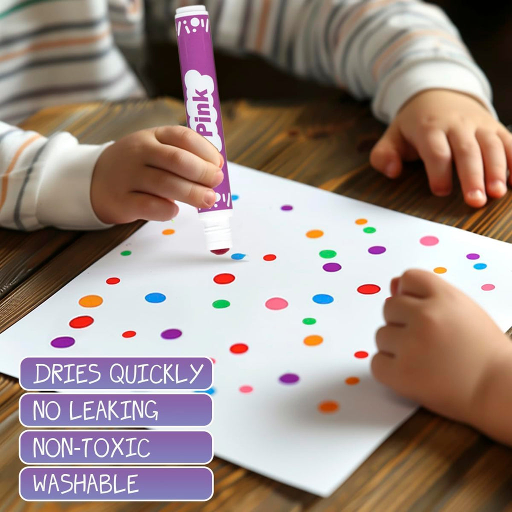 DOSEWART 16 Color Bingo Daubers Washable Bingo Markers Dot Paint Marker Set