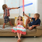 Buy now Light Saber, Light Sabers for Kids with FX Sound, 2 in 1 Expandable Light Swords Gift Set for Birthday, Halloween Party, Galaxy War Fighters and Warriors at indiglob india