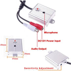Buy now Vanxse® Mini Microphone High Sensitive Pickup Audio Mic Waterproof Metal Case for CCTV Security Camera DVR System at indiglob india