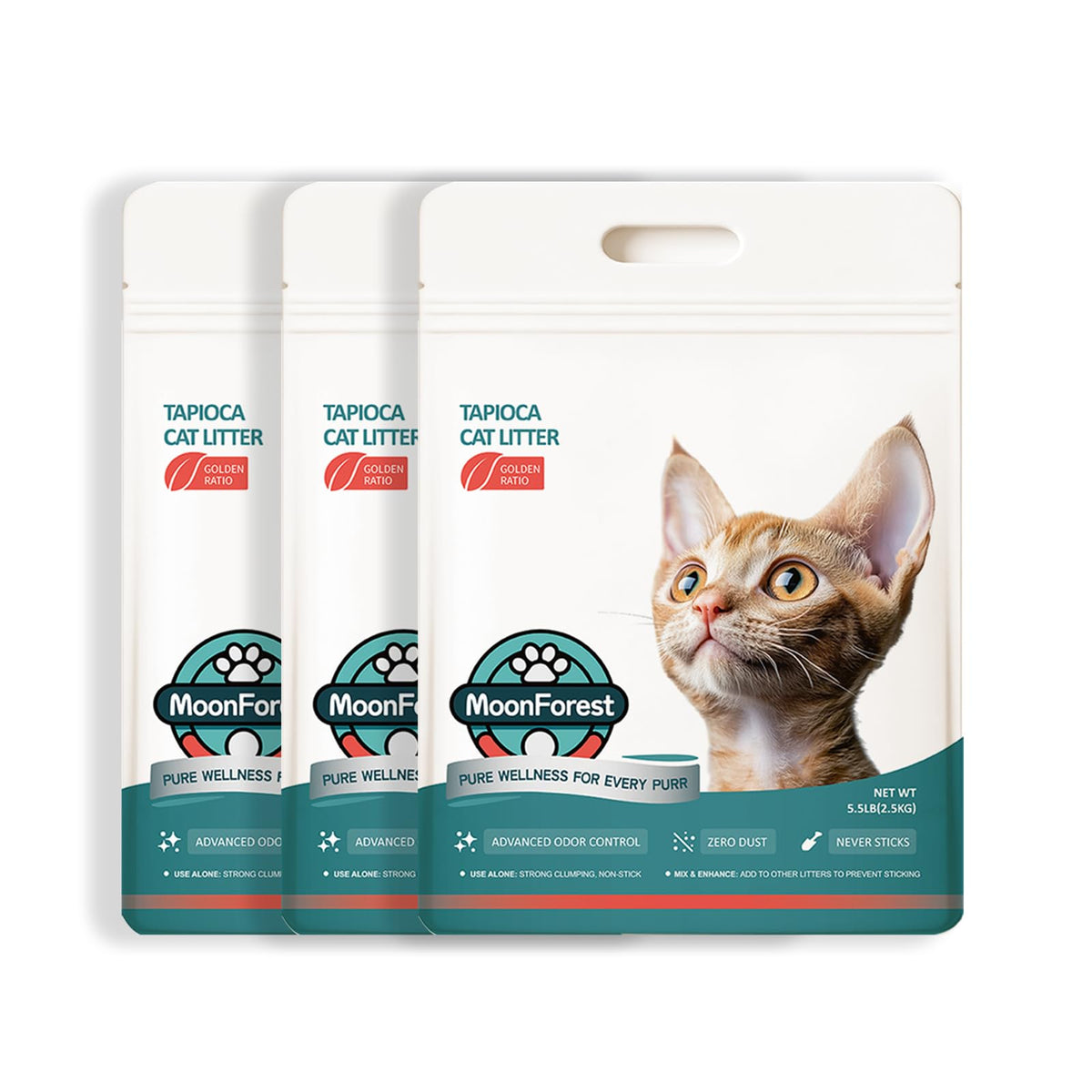 Tapioca Cat Litter, Cassava Cat Litter Odor Control Dust-Free Clumping Litter