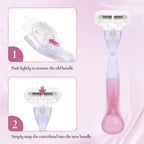 Replacement Handle Compatible with Gillette Venus, Comfort Glide Razor Handle Non-slip Ergonomic Handles for Women (Pink)