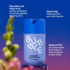 Bubble Skincare Over Night Hydrating Sleep Mask - Gentle Exfoliating Overnight Face Mask for Skin Barrier Repair - Formulated with Mandelic Acid & Sodium PCA to Hydrate, Brighten & Soothe Skin (50ml)