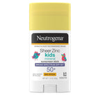Buy now Neutrogena Sheer Zinc Oxide Kids Mineral Sunscreen Stick, Broad Spectrum SPF 50+ & UVA/UVB Protection & Water Resistant with Residue-Free, No-Mess Application, Oil- & Paraben-Free, 1.5 oz at indiglob india