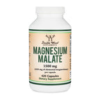 Magnesium Malate 1,500mg, Daytime Energy + Muscle Support, 420 Capsules | Daytime Energy + Muscle Supplement, 225mg Elemental Mg per Serving, Malic Acid for Cellular Energy, Vegan + Non-GMO