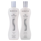 BioSilk Silk Therapy Duo Set, Shampoo & Conditioner for Gentle Cleansing, Moisturizing & Shiny Hair, Smooth, Replenished Hair, Sulfate-Free, Paraben-Free, Cruelty-Free, 12 Oz Each (Pack of 2)