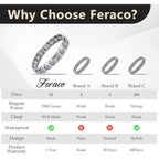 Buy now Feraco Mens Magnetic Bracelet Titanium Steel Magnet Therapy Bracelets with Sizing Tool, Silver at indiglob india