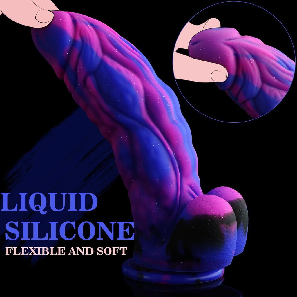 9.5'' Huge Realistic G-Spot Anal Dildo, Ex-Thick (7.5'' Girth), Suction Cup
