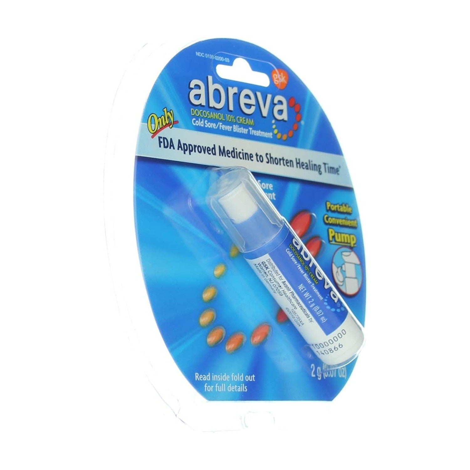 Buy now Abreva 2grm Pump Size 1ct Abreva Cold Sore Treatment at indiglob india