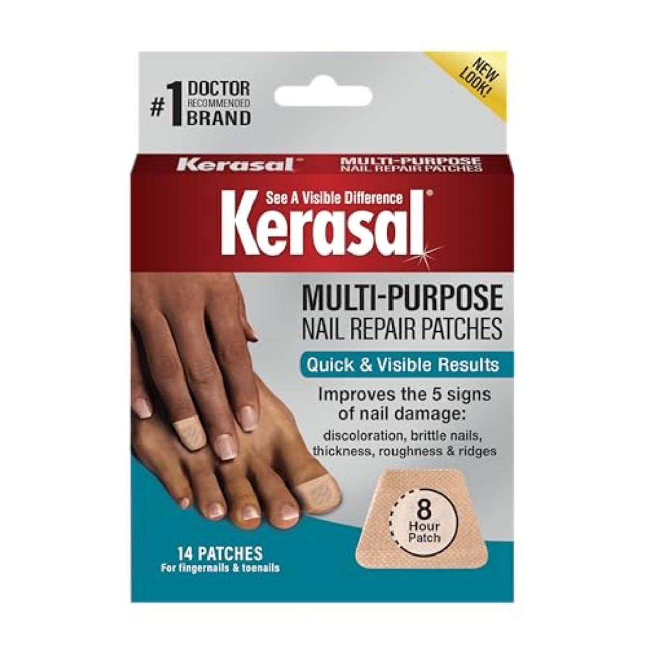 Buy now Kerasal Multi-Purpose Nail Repair, Nail Solution for Discolored and Damaged Nails, 0.43 fl oz 14 Count (Pack of 1) Patches at indiglob india