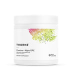 THORNE Creatine + Alpha GPC, Micronized Creatine Monohydrate, 30 Servings | Supports Muscle Performance, Energy Output, Focus & Cognitive Function*, Watermelon Lemonade, NSF Certified for Sport