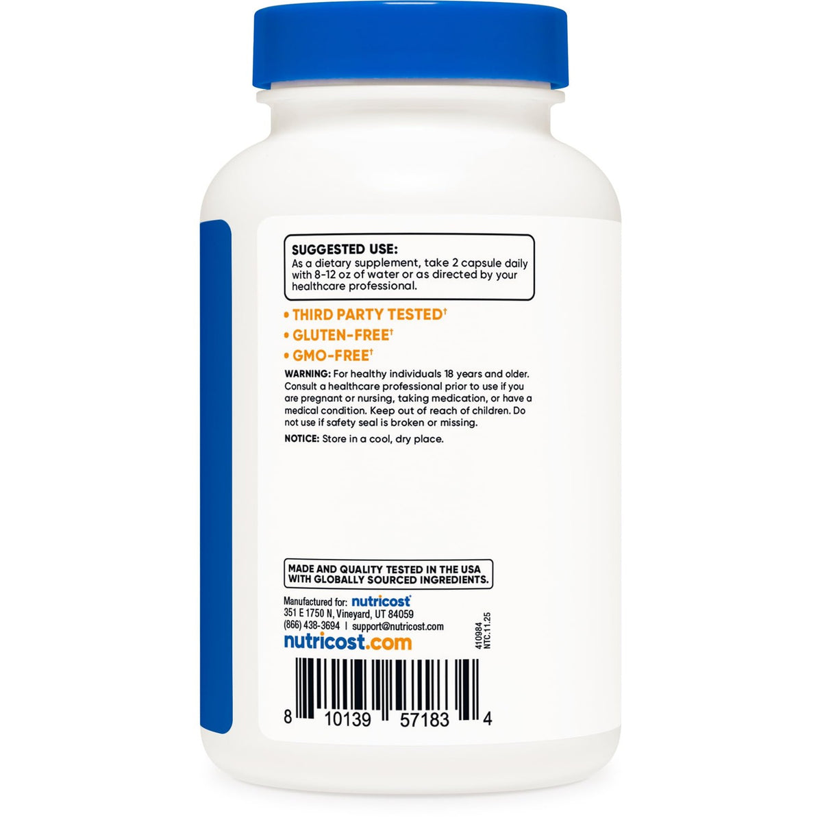 Nutricost Triple Magnesium Complex 300mg, 120 Capsules, 60 Servings