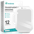 Transparent Film Dressing 6'' x 8'' Box of 12, Waterproof Bandages
