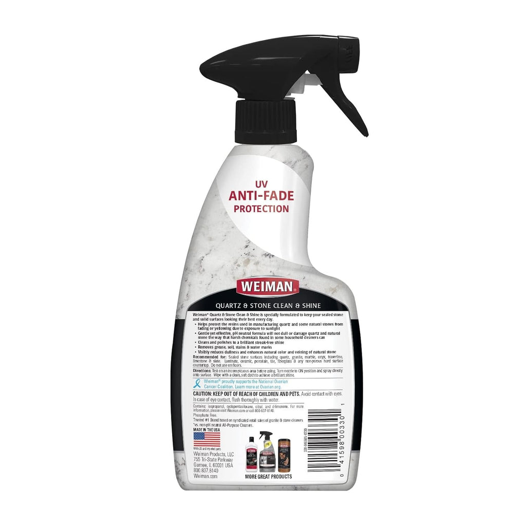 Buy now Weiman Quartz Countertop Cleaner and Polish - Clean & Shine Your Quartz Countertops Islands and Stone Surfaces with UV Protection at indiglob india