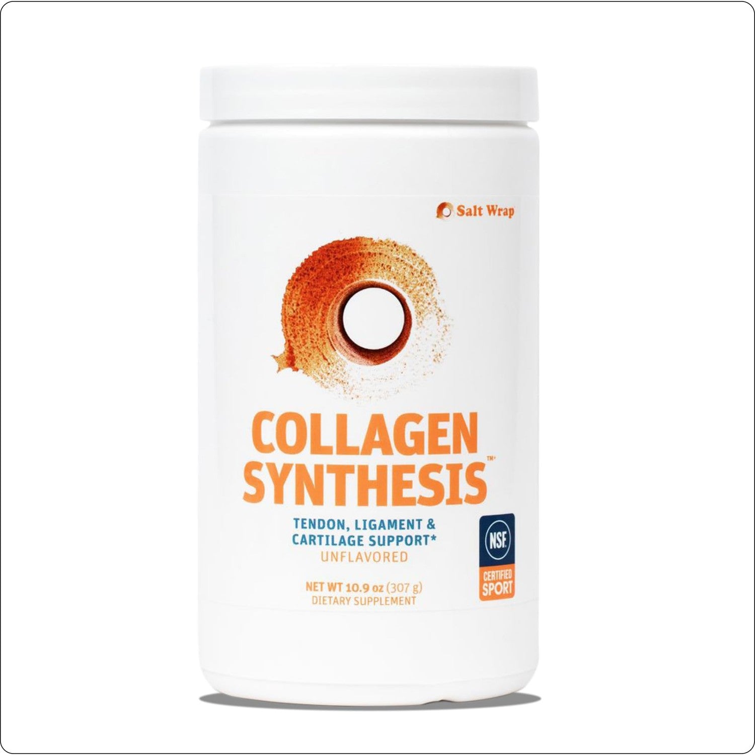 SaltWrap Collagen Synthesis Peptides for Joints, Tendon & Ligament Recovery | Cartilage repair collagen powder supplement. Features patented Tendoforte and Fortigel. Unflavored, NSF Certified bone health