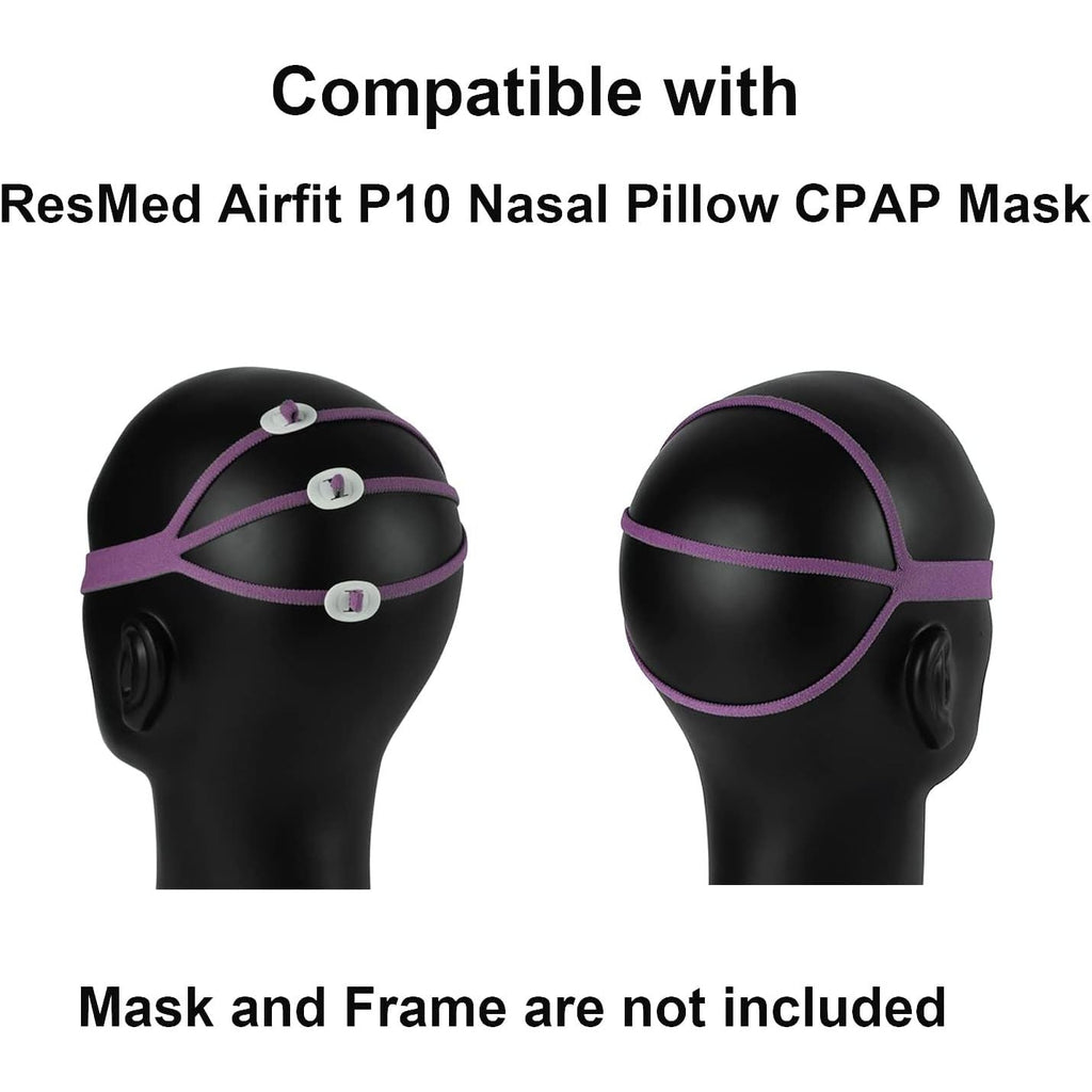 Buy now Upgraded Airfit P10 Headgear CPAP for Her Replacement, 2-Pack Replacement Headgear Compatible with ResMed Airfit P10 Nasal Pillow CPAP Mask Straps Included 2 Elastic Straps & 6 Adjustment Clips, Pink at indiglob india