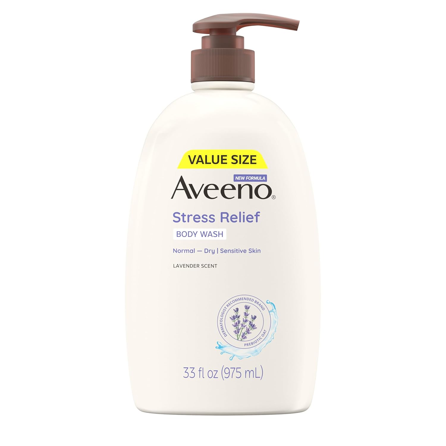 Buy now Aveeno Stress Relief Body Wash for Women, Calming Lavender Scent & Prebiotic Oat, Cleanser for Sensitive Dry Skin, Paraben, Dye & Soap-Free, 33 Fl Oz at indiglob india