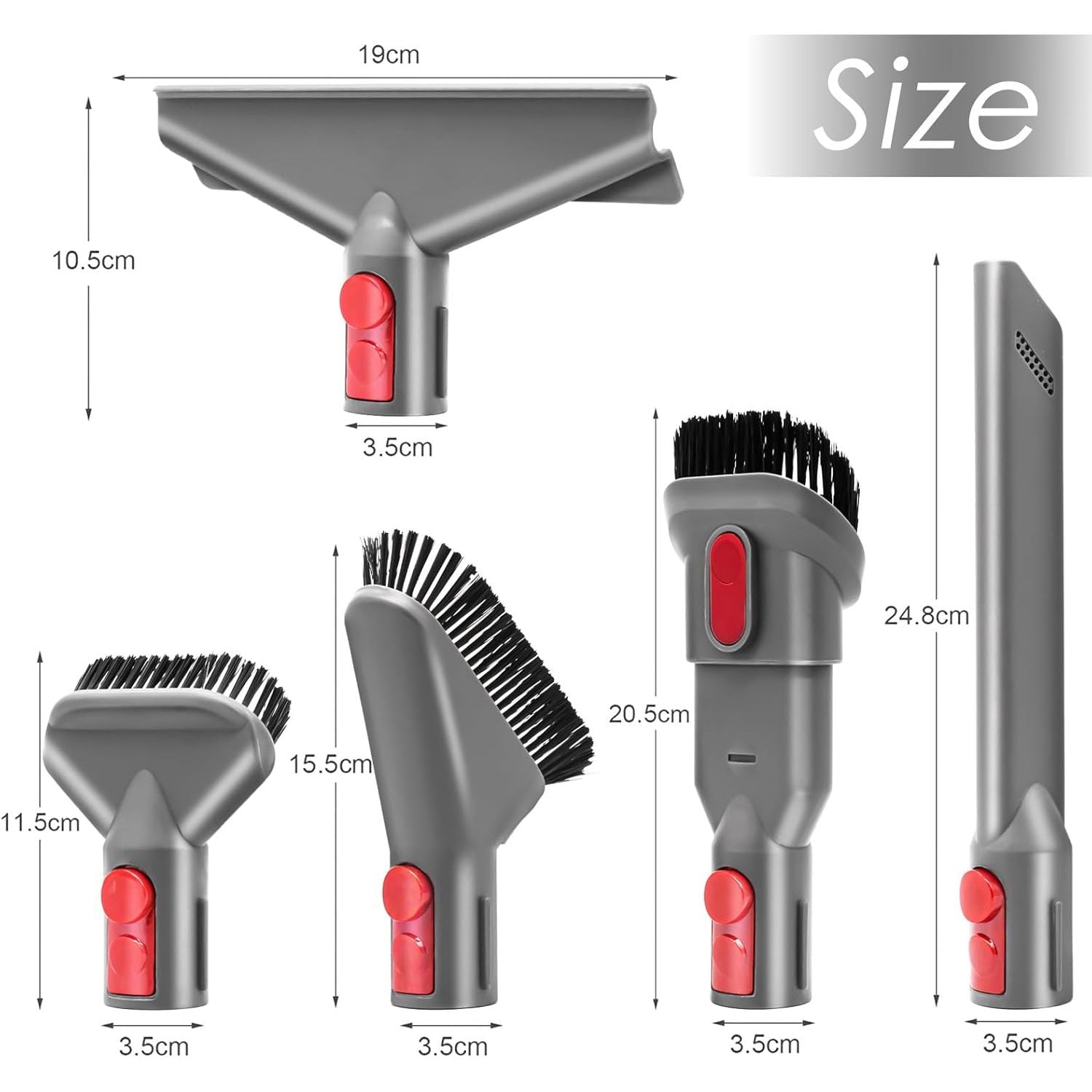 Buy now Attachments Tools Kit Compatible with Dyson V15 V12 V11 V10 V8 V7 Cordless Stick Vacuum Cleaner Accessory Replacement Including Flexible Hose, Crevice Tool, Mattress Tool, Stiff Dust Brush at indiglob india