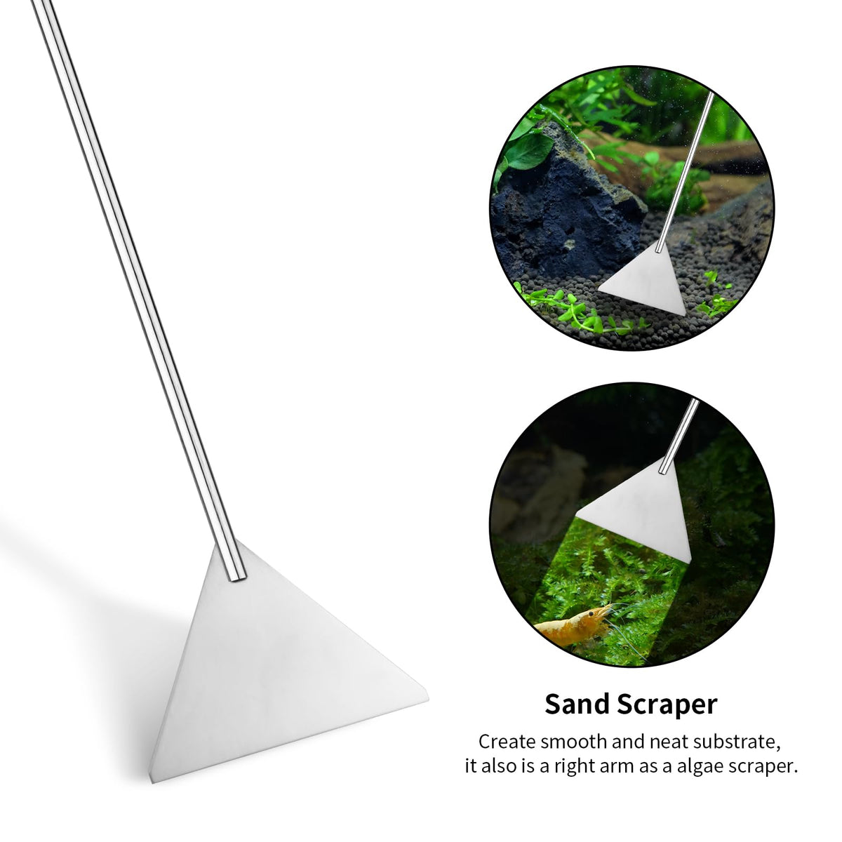 Ohtomber 4PCS Aquascape Tool Aquarium Kit with Tweezers Scissors Scraper