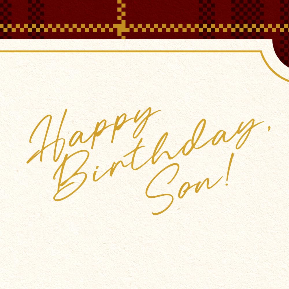 Prime Greetings Birthday Card For Son, Made in America, Packaged in Protective Mailer. Eco-Friendly, Thick Card Stock with Premium Envelope 5in x 7.75in