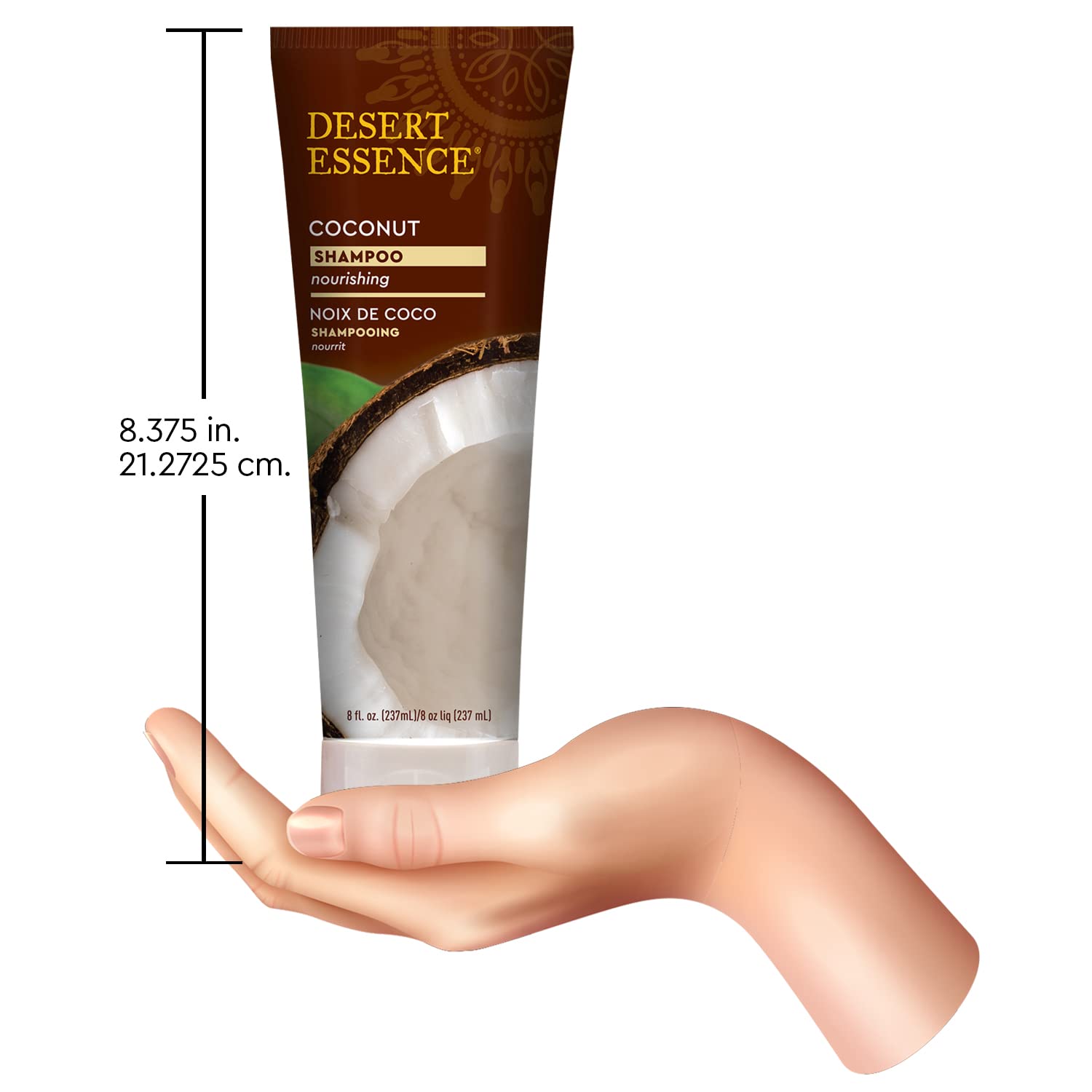 Buy now Desert Essence Coconut Shampoo, 8 fl oz - Gluten Free, Vegan, Paraben Free - Nourishing for Dry Hair with Coconut Oil, Shea Butter, & Hemp Oil - Mousturizes & Smooths Frizz 8 fl oz. at indiglob india