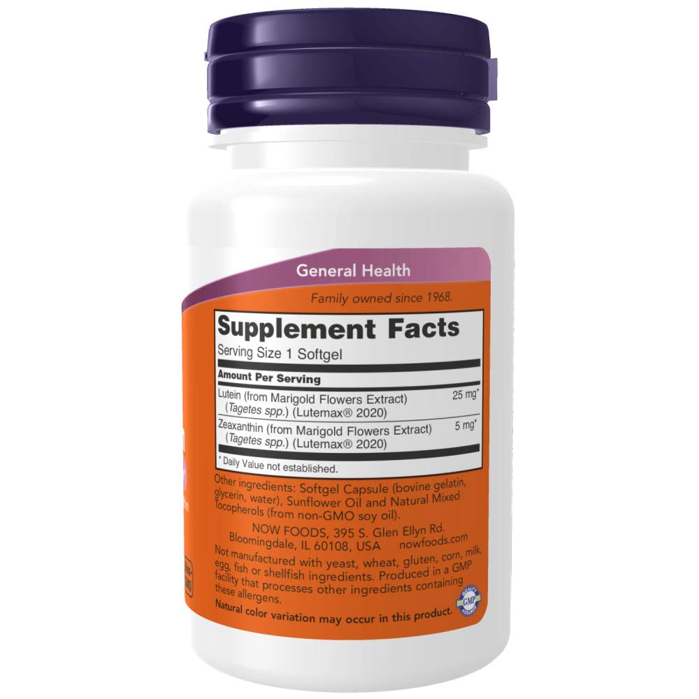 Buy now Now Supplements, Lutein & Zeaxanthin with 25 mg Lutein and 5 mg Zeaxanthin, 60 Softgels (2 Pack) at indiglob india