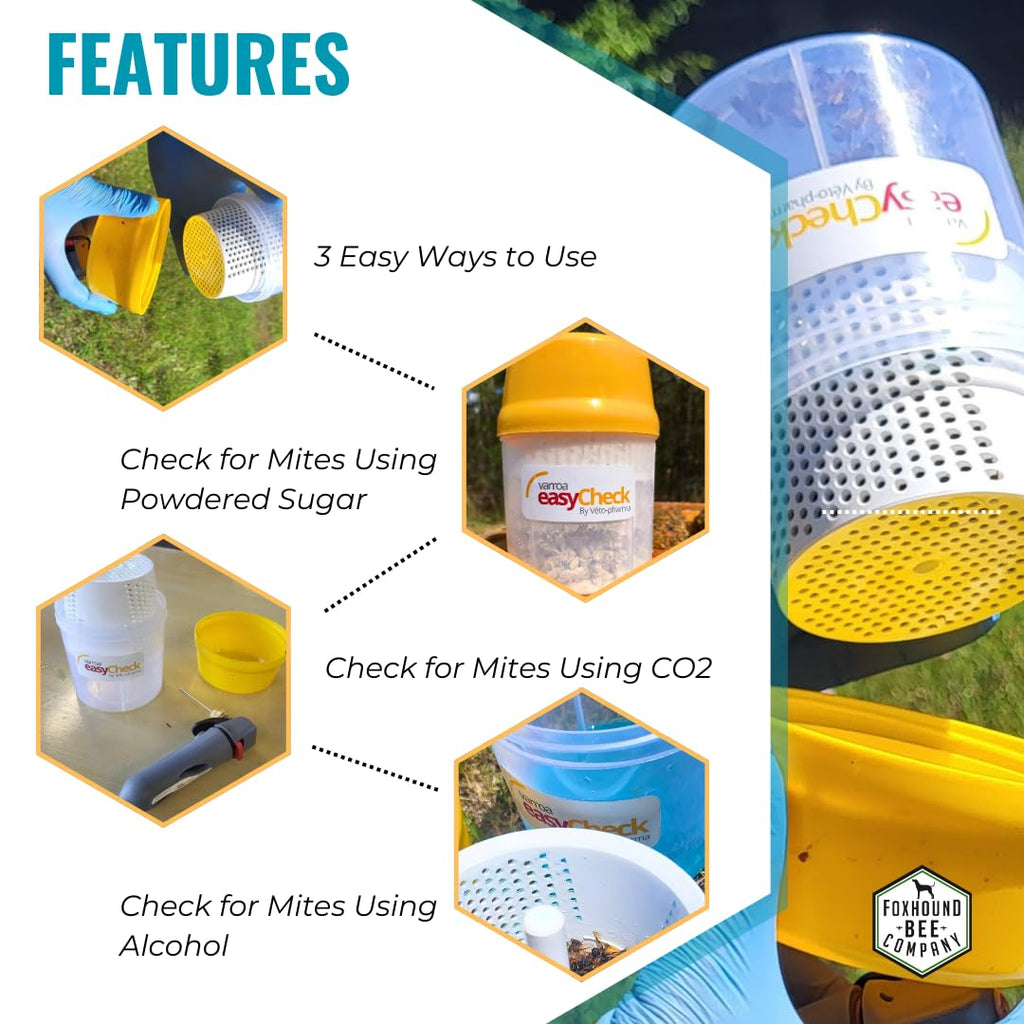 Foxhound Bee Company Varroa Easy Check Mite Tester