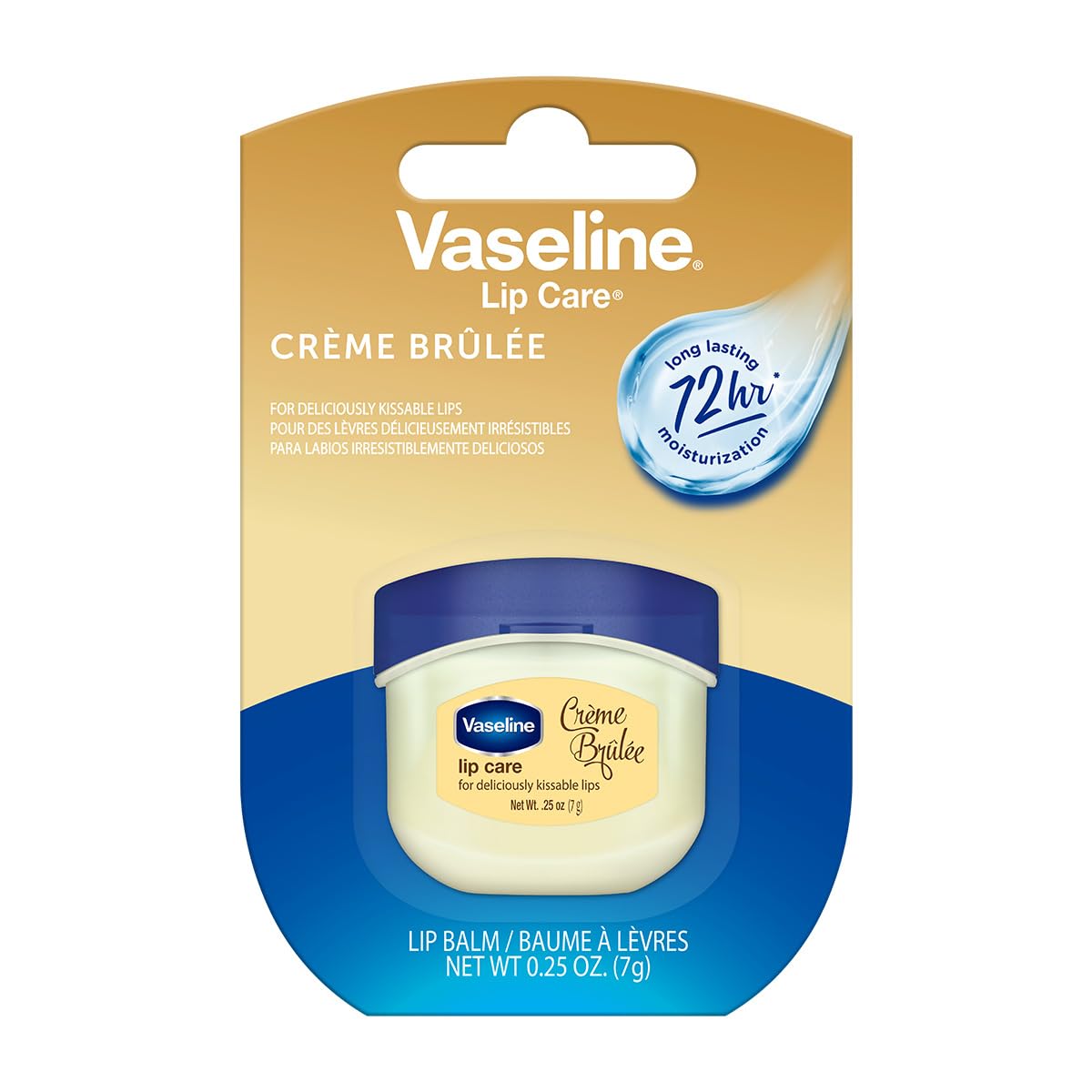 Buy now Vaseline Lip Balm for Instantly Soft Smooth Lips Crème Brûlée Lip Balm Locks In Moisture to Improve Hydration 0.25 oz at indiglob india