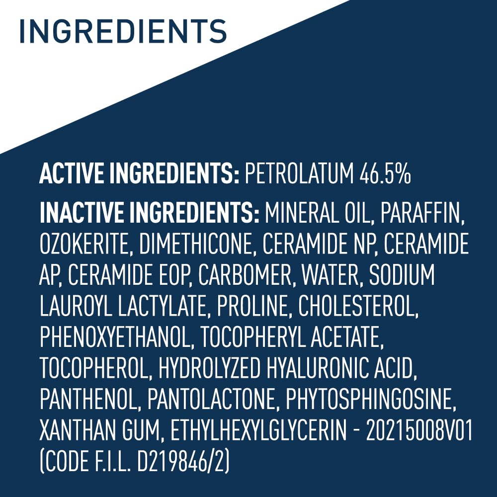 Buy now CeraVe Healing Ointment, Hydrating Skin Protectant With Petrolatum, Hyaluronic Acid & Ceramides, Face & Body Skin Barrier Repair For Cracked, Chafed, Dry Skin, Fragrance Free & Lanolin Free, 5 Oz at indiglob india