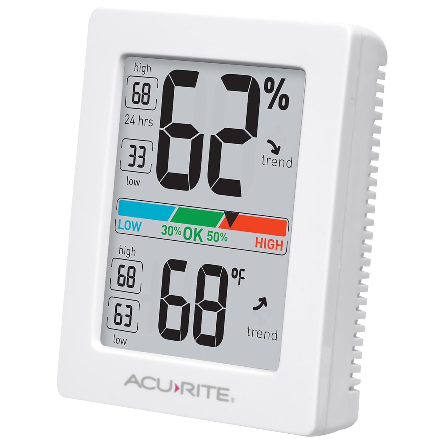 Buy now AcuRite Humidity Meter Hygrometer and Indoor Digital Thermometer with Temperature Gauge and Humidity Gauge, Room Thermometer Comfort Scale, 3 x 2.5 Inches, White (01083M) at indiglob india