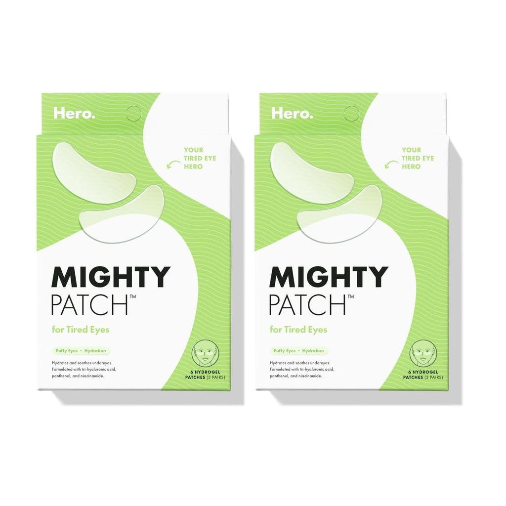 HERO COSMETICS Mighty Patch for Tired Eyes Patches, 6 Count | 3 Pairs, Soothing Hydrogel Patches, Helps Awaken and Visibly De-puff Undereyes