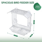 Window Bird Feeder with 4 Extra Strong Suction Cups (2.5 Inch)