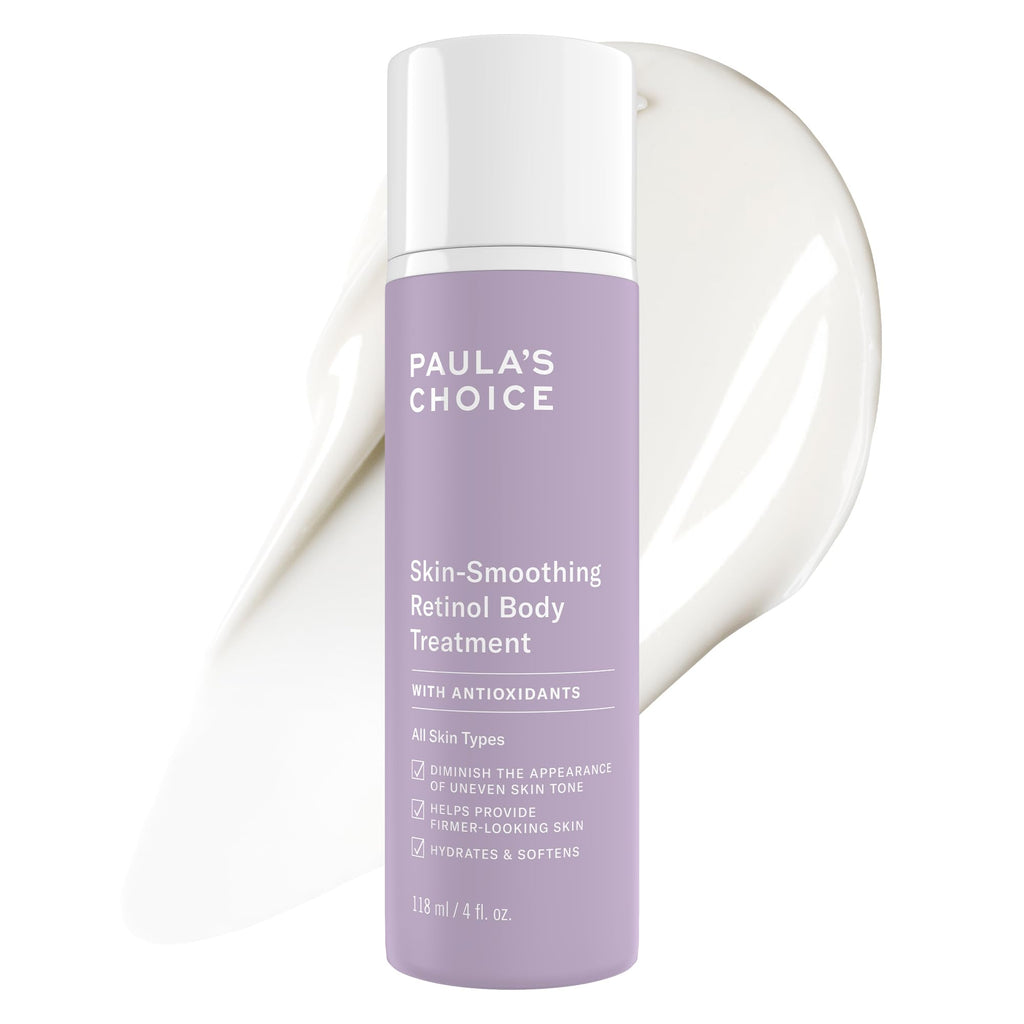 Paula's Choice Retinol Skin-Smoothing Body Lotion Treatment, 4 Fl Oz | Anti-Aging Body Moisturizer with Shea Butter, Vitamin C & E for All Skin Types, Reduces Dryness, Fragrance-Free