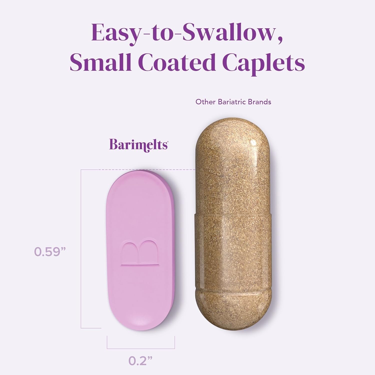 BariMelts Once Daily Bariatric Multivitamin with Iron, 120 Caplets | Easy-Swallow Caplets, Multivitamin for Women, Multimineral Complex Supports Nutrition After Bariatric Surgery