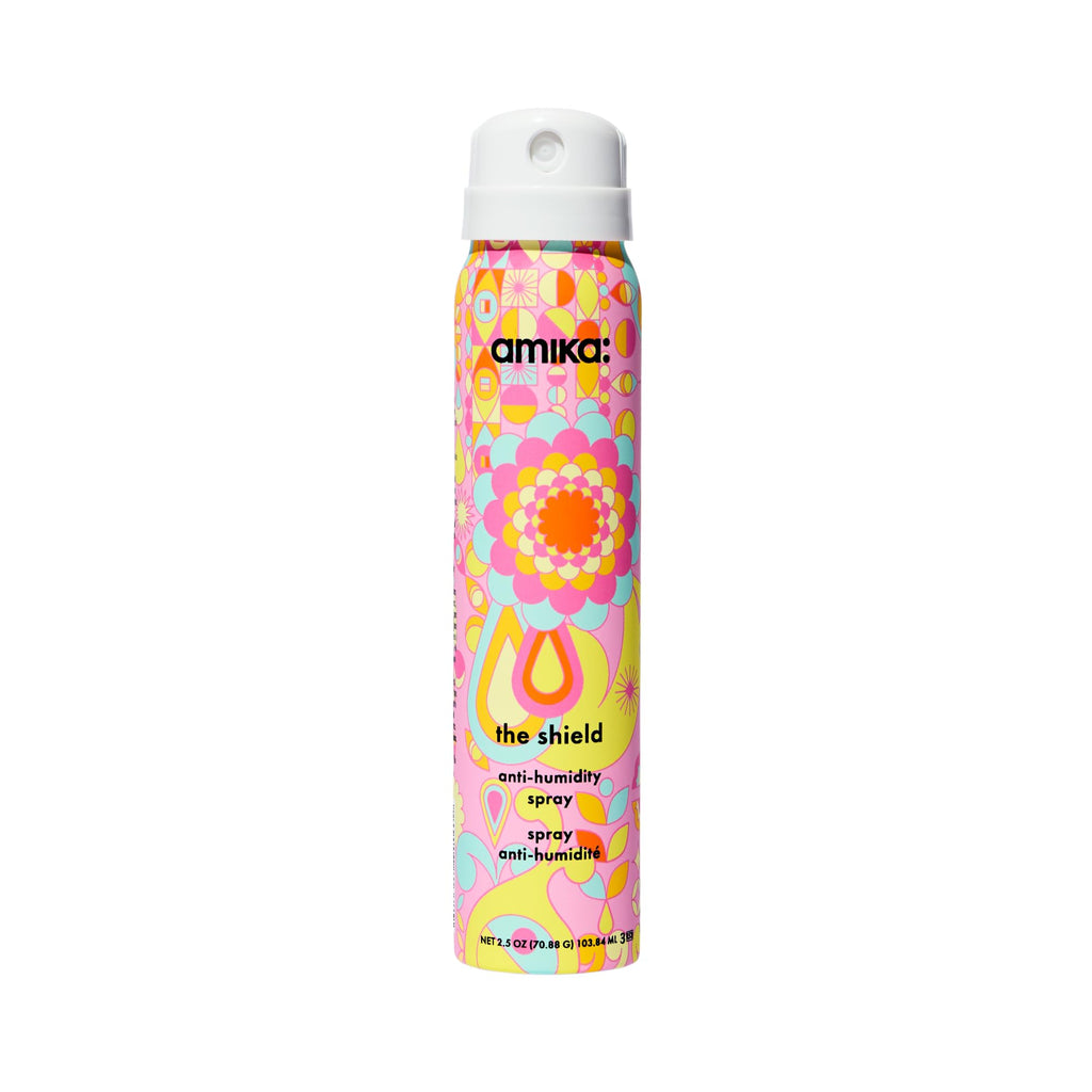 amika the shield anti-humidity spray | lightweight, invisible heat protection spray, contains UV filters, for smooth, frizz free hair